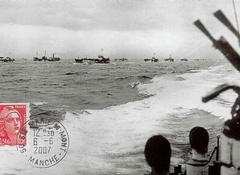 42 -  Les oprations terrestres : L'armada allie avance vers les ctes normandes 1