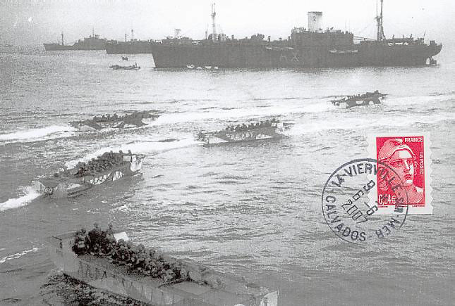 52 -  Les oprations terrestres : Les pniches de dbarquement quittent leur escorte et foncent sur les plages normandes 1