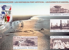 97 - Les lieux du dbarquement : Arromanches, les lments d'assemblage du port artificiel 3