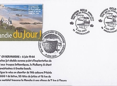 96 - Les lieux du dbarquement : Arromanches, les lments d'assemblage du port artificiel 2