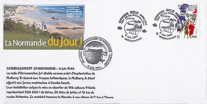 96 - Les lieux du dbarquement : Arromanches, les lments d'assemblage du port artificiel 2