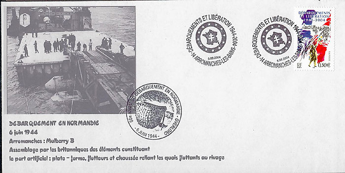 101 - Les lieux du dbarquement : Arromanches, les lments d'assemblage du port artificiel 7