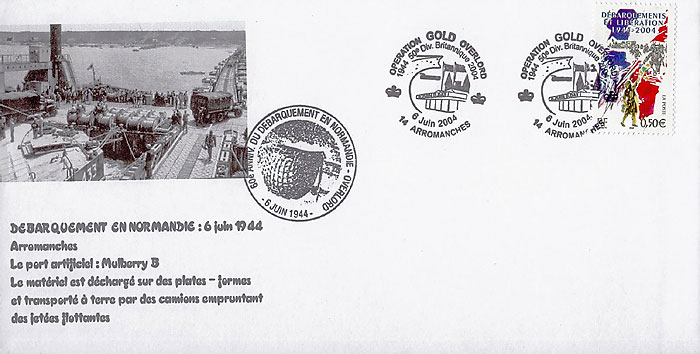 103 - Les lieux du dbarquement : Arromanches, les lments d'assemblage du port artificiel 9