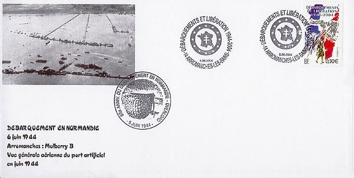 104 -  Les lieux du dbarquement : Arromanches, les lments d'assemblage du port artificiel 10