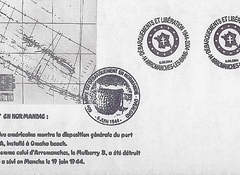 105 -  Les lieux du dbarquement : Arromanches, les lments d'assemblage du port artificiel 11