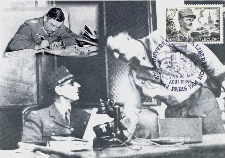 74 -  Leclerc remet  de Gaulle la reddition de Von Choltitz